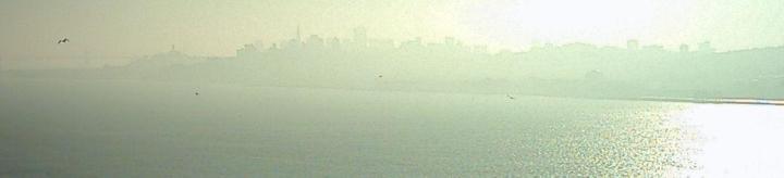 San Francisco foggy skyline
