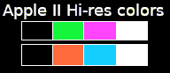 Apple II hi-res colors
