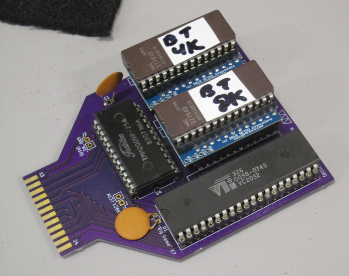 PCB populated with EPROMs