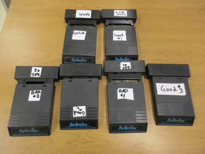 6 different Burgertime Cartridges